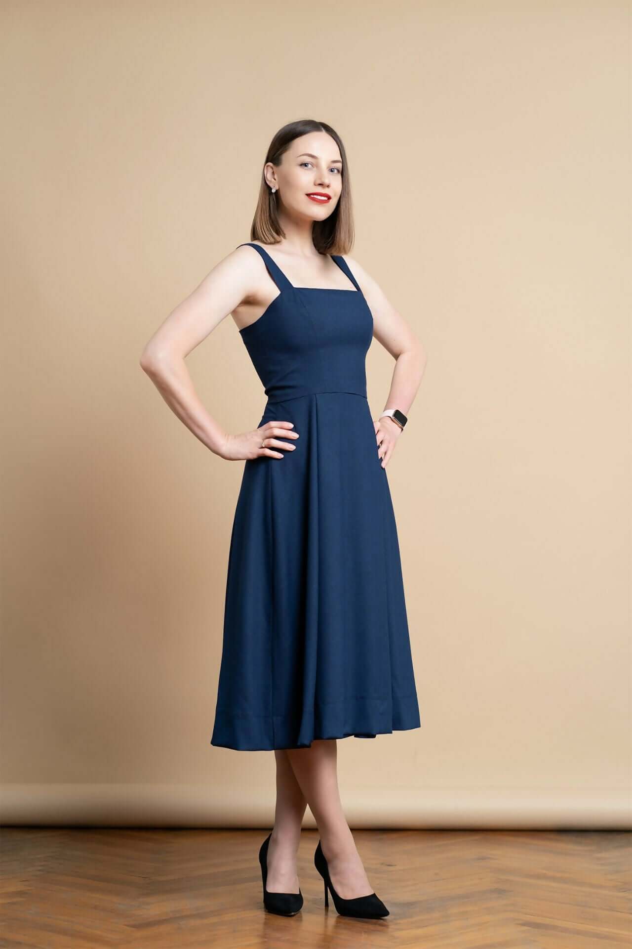 Robe - XS\XL - CLÉ du SUCCÈS patron de couture PDF à télécharger, modèle intermédiaire tailles XS à XL, formats A4/A0/US Letter.