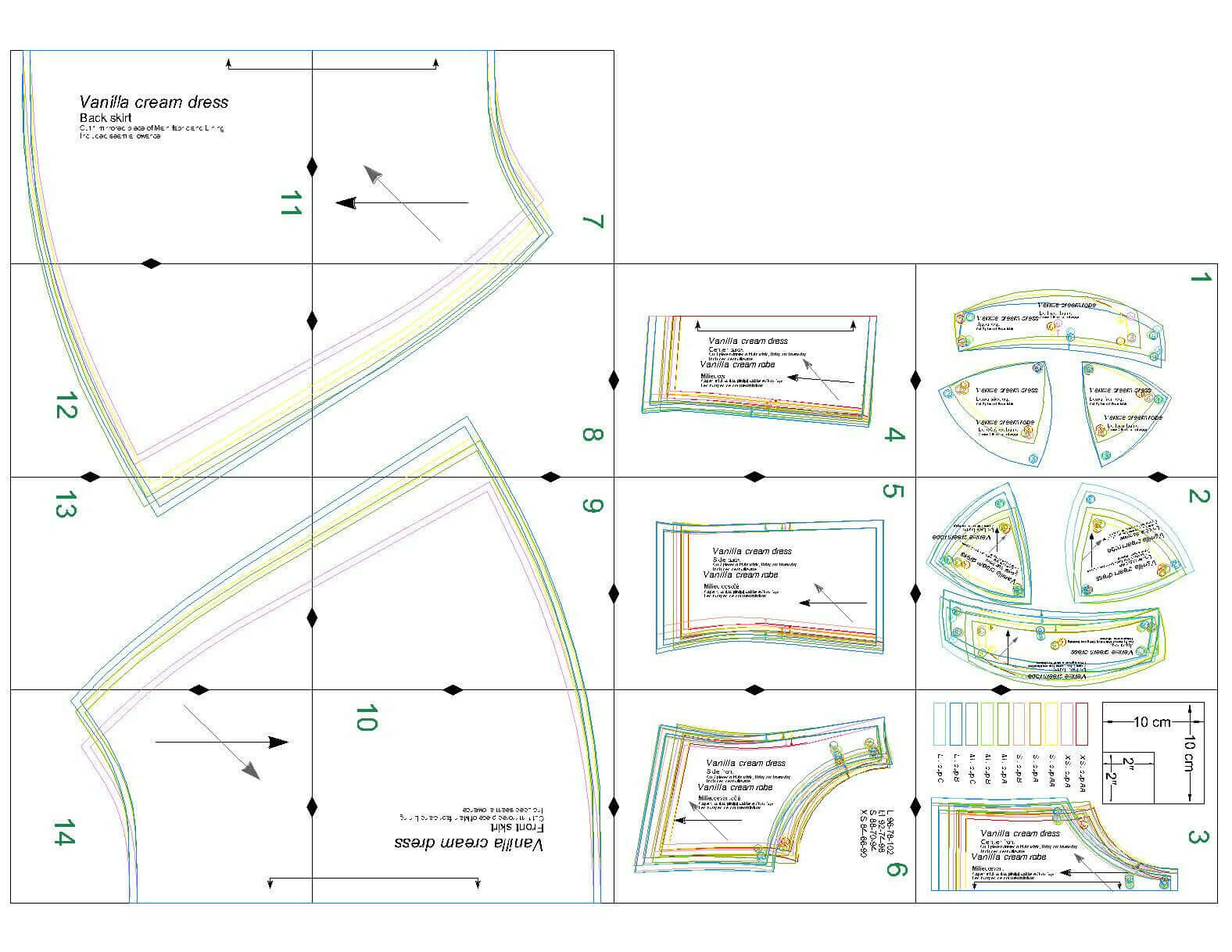 Patron de couture PDF de la robe - XS/XL - VANILLA avec instructions d'impression A4/A0 pour couturier expert.