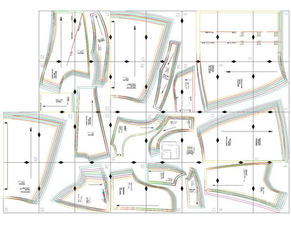 Patron de couture PDF à télécharger pour Robe - XXS/XL - BURGUNDY avec instructions format A4/A0/US Letter incluses, niveau intermédiaire.