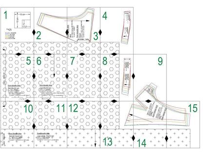 Patron de couture pdf à télécharger pour Robe du XS au XL - KISSABLE, modèle numérique détaillé pour couturières expérimentées.