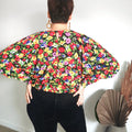 Robe ou Top Manta | Taille 32 à 52 avec manches chauve-souris, patron de couture pdf à télécharger, vue de dos colorée.