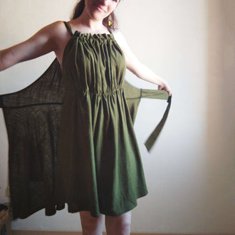 Robe/Top "Spinule" du 32 au 60, patron de couture pdf à télécharger, élégance modulable, style vintage, vue de face