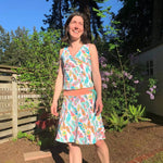 SANDY - La robe cache-coeur pour femmes du 34 au 54, patron de couture pdf à télécharger, modèle extérieur coloré et estival