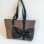 Sac cabas, trousse avec nœud, 3 formats – Groseille, patron de couture pdf à télécharger, élégant avec grand nœud asymétrique.