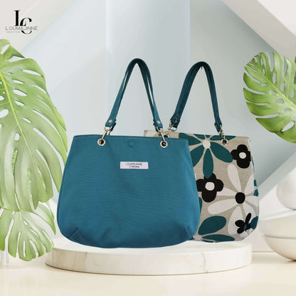 Sac réversible "Valérie" avec motifs floraux, patron de couture pdf à télécharger