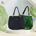 Sac réversible "Valérie", patron de couture pdf à télécharger, vert et noir, avec poche zippée, bouton pression magnétique.