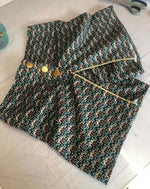 Short Attis - T36 à 50 avec motif, patron de couture pdf à télécharger, ceinture large et boutonnière, pour un look plage ou dîner.