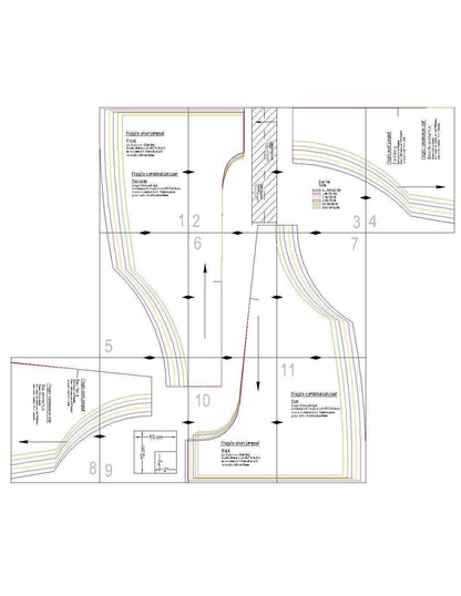 Patron de couture PDF pour Short Combinaison - XXS/XL - FRAGILE, niveau intermédiaire, format A4/A0/US Letter, à télécharger