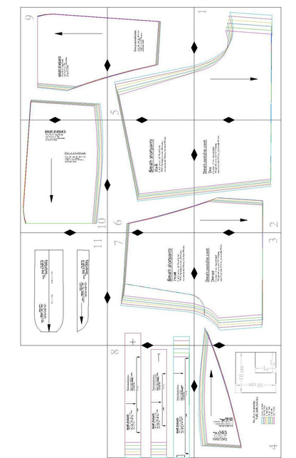 Patron de couture PDF à télécharger pour Short homme - XS/XXL - BREATH, niveaux intermédiaire, tailles A4/A0/US Letter sans marge de couture.