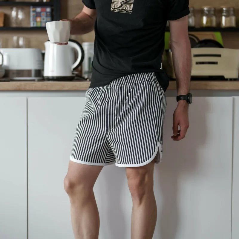 Sous-vêtement à base - XXS/XL - MR PERFECTO, patron de couture PDF à télécharger, boxer homme en rayures blanches et noires