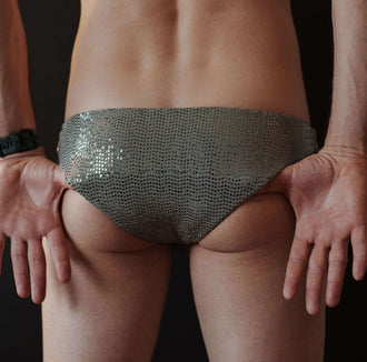 Sous vêtement homme - XS/L - SHINE LIKE A DIAMOND, patron de couture pdf à télécharger, design scintillant vue de dos.