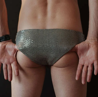 Sous vêtement homme - XS/L - SHINE LIKE A DIAMOND, patron de couture pdf à télécharger, design scintillant vue de dos.