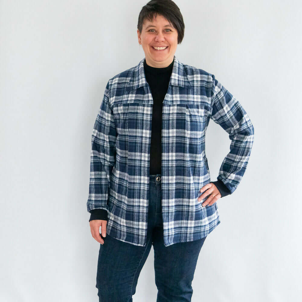 Sur-Chemise/Chemise Raisin Noir du 34 au 56 - 4 statures - Femme, patron de couture pdf à télécharger, moderne et élégante.