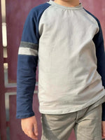 Sweat AVENTURIER - Patron de couture PDF Enfant du 2 au 16 ans, modèle enfant avec manches longues contrastées, patron de couture pdf à télécharger