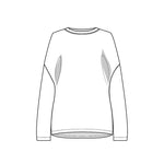 Illustration du Sweat Alex, patron de couture pdf à télécharger avec manches kimono et coupe décontractée.