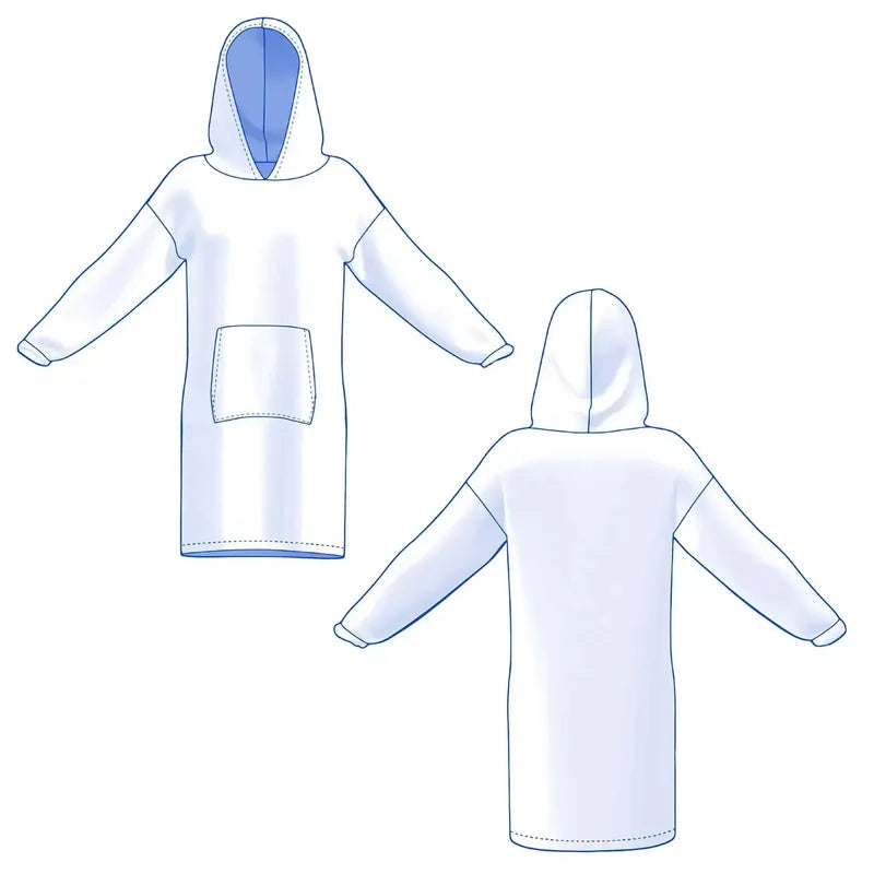 Illustration du Sweat Doudou Casimir Hommes, patron de couture pdf à télécharger en français pour l'hiver.