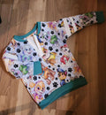 Sweat MINI A - Patron PDF couture bébé du 12 mois au 4 ans avec motifs colorés, patron de couture pdf à télécharger