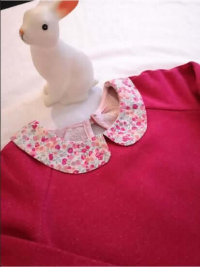 Sweat Niki - Enfant avec col claudine floral, idéal pour les petites filles. Patron de couture pdf à télécharger disponible.