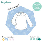 Illustration du Sweat Niki - Enfant, patron de couture pdf à télécharger avec col claudine, version enfant, niveau intermédiaire.