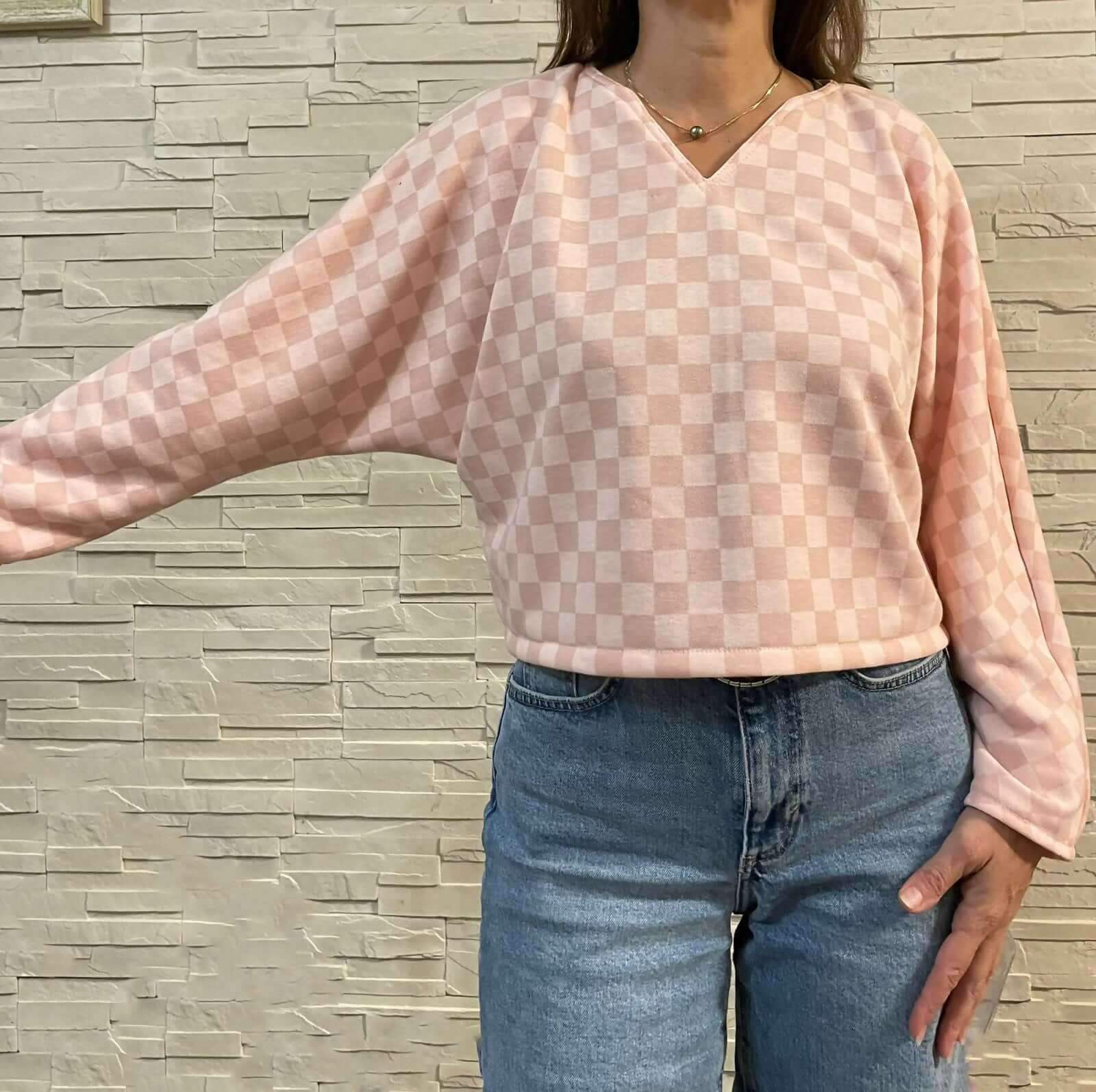 Sweat ou Robe Opale avec manches chauve-souris, inspiration japonaise. Patron de couture PDF à télécharger pour couture facile.