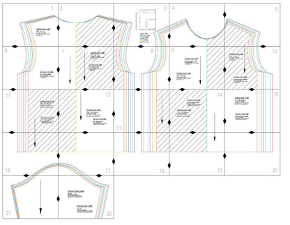 Patron de couture PDF à télécharger pour T-shirt homme - XS/M - BLACK SWAN, taille et format intermédiaire, sans marges de couture.