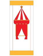 Théâtre de marionnettes - JOY ART patron de couture pdf à télécharger pour cadre de porte, niveau débutant, rouge et or.