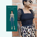 Top Akalat en version manches courtes, un haut chic et tendance, parfait pour coudre avec aisance.