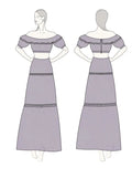 Illustration du "Top et jupe longue style bohème - XS/XL - EL PASION", patron de couture pdf à télécharger