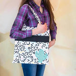 Tote bag, avec couture anglaise avec appliqué cactus, patron de couture pdf à télécharger.
