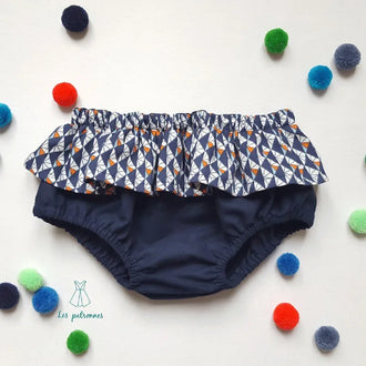 Trio de Bloomers - patron de couture PDF à télécharger avec volant, bloomers bébé confortable et facile, parfait pour cadeau naissance.