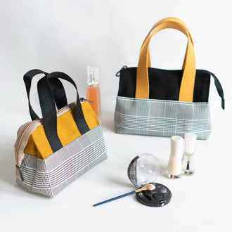 Trousse et sac zippés à large ouverture, 5 tailles – Curry avec patron de couture pdf à télécharger