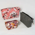 Trousse fourre-tout Fraise des bois, 3 formats, idéale pour maquillage et accessoires lors de voyages.