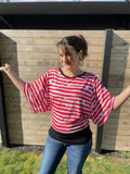 VANOU - Top pour femmes du 34 au 54, patron de couture pdf à télécharger, manches kimono, encolure simple, facile à coudre.