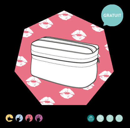 Vanity patron de couture pdf à télécharger avec doublure et finition biais, parfait pour bébé et maquillage. Compagnon de voyage.