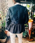 Veste Khoros - T36 à 50, patron de couture pdf à télécharger, élégante veste avec basque et col châle pour demi saison.