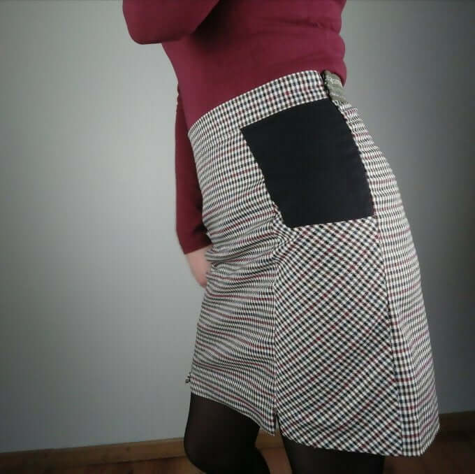 la Jupe city du 32 au 48 avec poches et fente, patron de couture pdf à télécharger