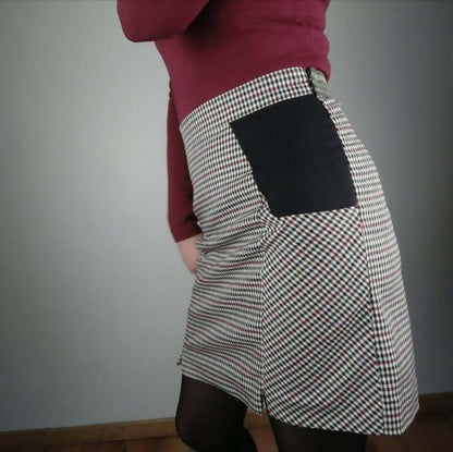 la Jupe city du 32 au 48 avec poches et fente, patron de couture pdf à télécharger