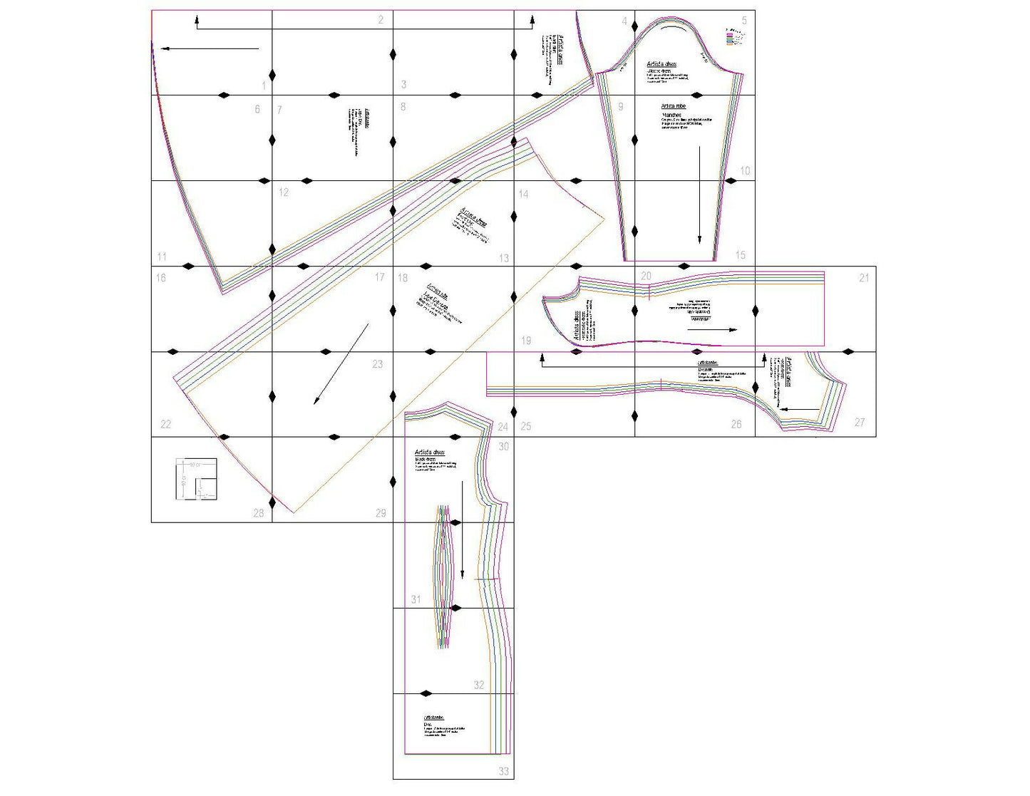 Robe - XS-XL - ARTISTA et jupe