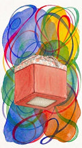 Panier distributeur carré de lingettes lavables avec ouverture en dessous, patron PDF gratuit.