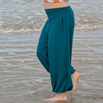 Pantalon Yasmine Femme - Patron couture du 32 au 56 en tissu fluide, idéal pour la plage, patron de couture pdf à télécharger.