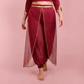 Pantalon Yasmine Femme - Patron couture du 32 au 56, patron de couture pdf à télécharger, pantalon ample et confortable, tissu marsala élégant