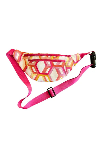 Le patron de couture du sac banane facile à coudre, bleu de Gex pour enfant et adulte