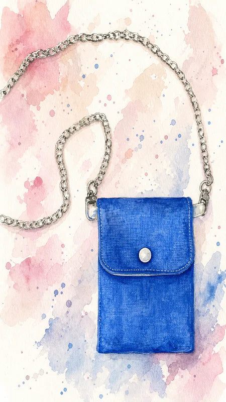 Pochette accordéon tsoin-tsoin à coudre soi-même en tissu bâchette avec doublure popeline et chaînette — patron de couture PDF gratuit à télécharger