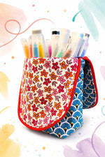 Porte-crayons textile transformable - patron PDF gratuit Le Papa de Jojo