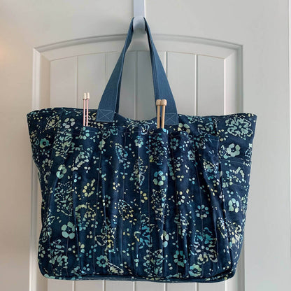 GRAND-MAMAN - Sac de tricot 35cm x 35cm x 20cm avec poches pour aiguilles, parfait pour patron de couture pdf à télécharger.