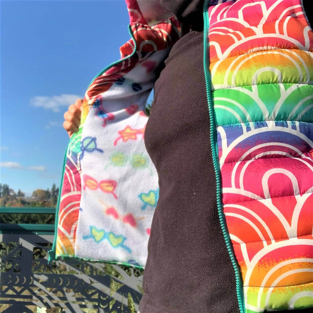 KEZIA - Doudoune sans manches mixte pour adultes du XS au XXXL avec capuche amovible, patron de couture pdf à télécharger