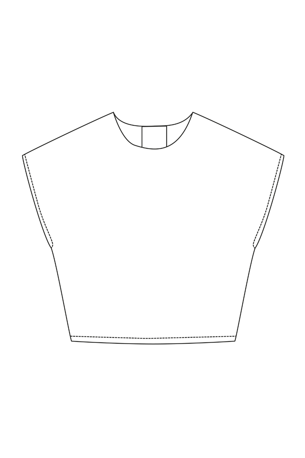 Illustration du patron de couture PDF à télécharger pour La Blouse Foudjou en 8 tailles, incluant tailles de 12 mois à 10 ans.