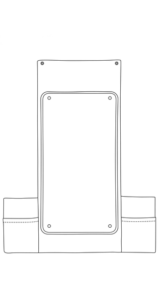 Schéma du Le Matelas à Langer Nomade, patron de couture pdf à télécharger, pratique pour changer bébé en déplacement.