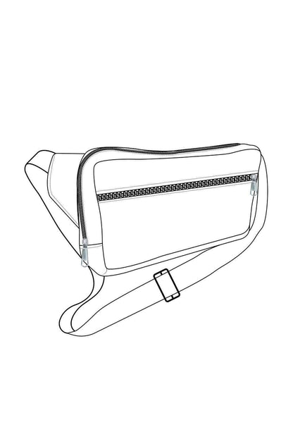 Schéma du Sac Banane Abondance, patron de couture PDF à télécharger pour enfant, adulte, et XXL, 3 tailles incluses.