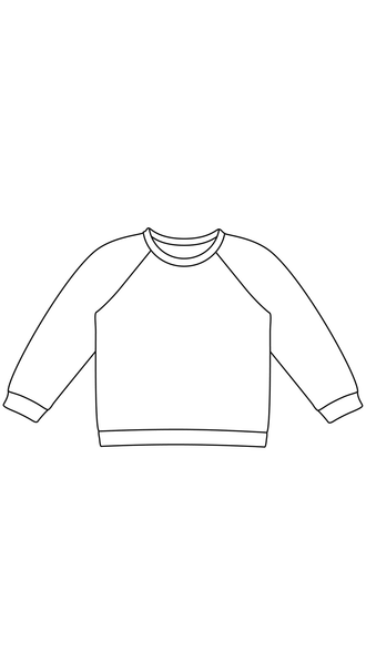 Illustration du "Le Sweat Livarot pour Enfants", patron de couture pdf à télécharger pour bébés et enfants, 11 tailles incluses.